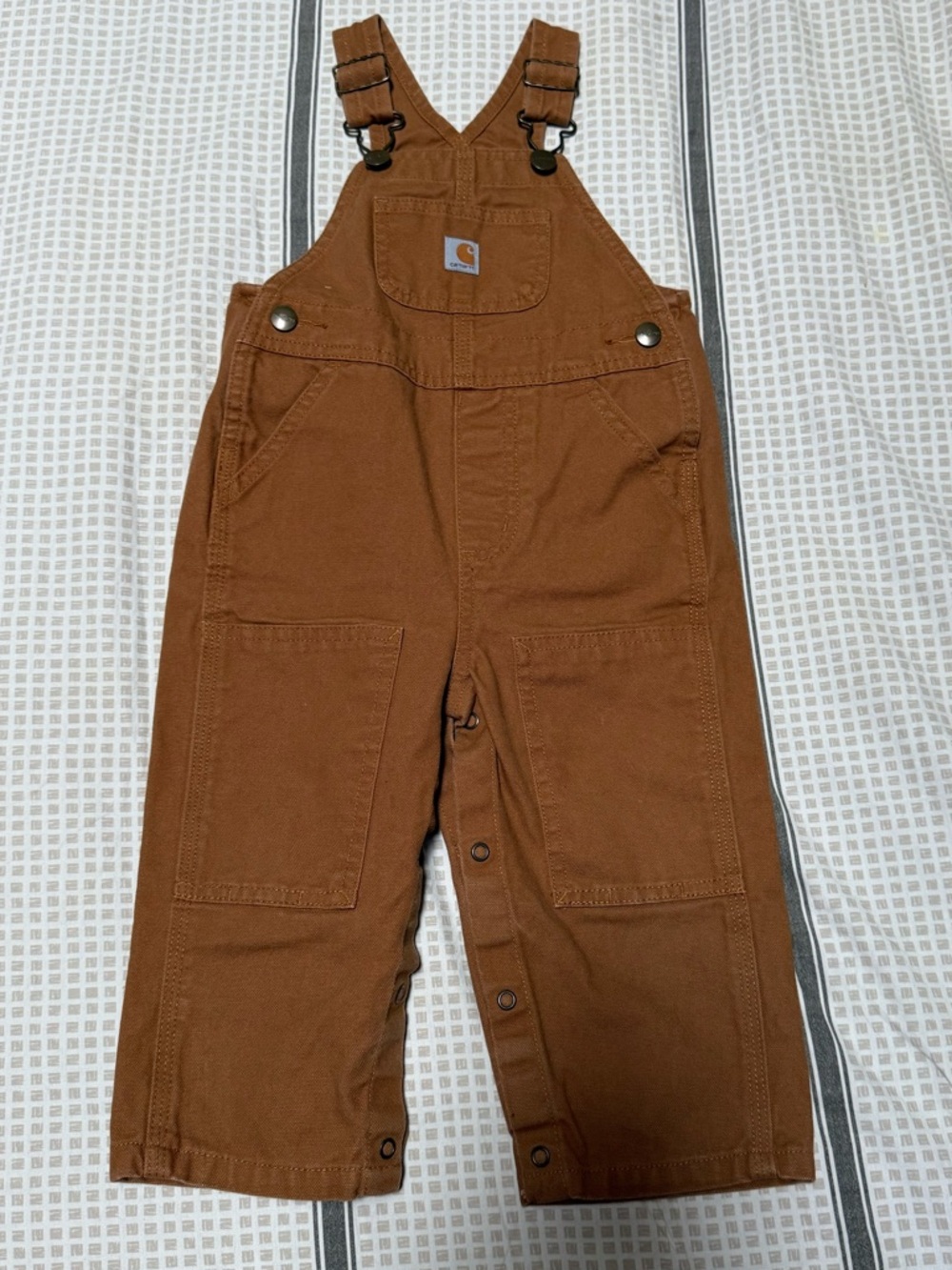 Carhartt 18M Like New Brown Kids' Durable Duck Overalls